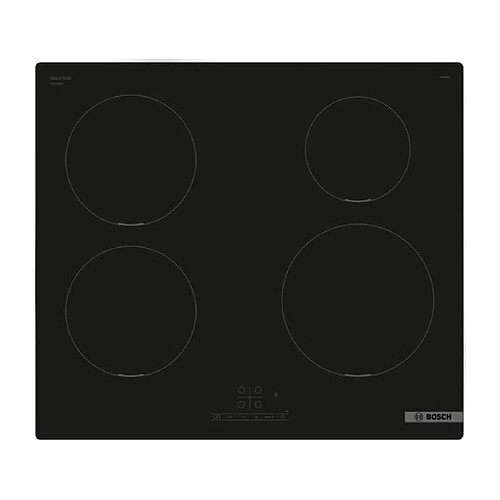 Bosch Plaque induction PUE611BB5H, Série 4, QuickStart, 4 foyers