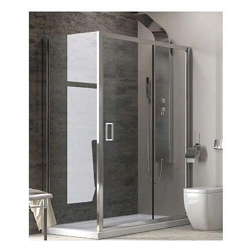 Karag Grande paroi de douche carrée NEW FLORA 500 H. 180 cm