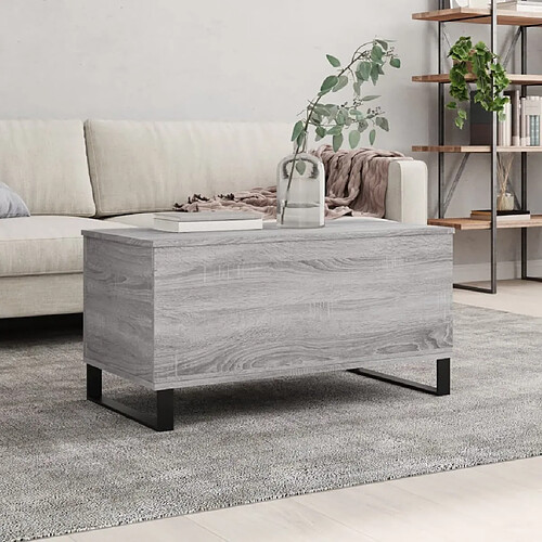 Maison Chic Tabls basse,Table Console pour salon Sonoma gris 90x44,5x45 cm Bois d'ingénierie -MN35570