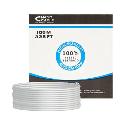 Câble RJ45 Catégorie 5e UTP NANOCABLE 10.20.0302-FLEX Gris (100 M)