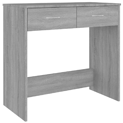 Maison Chic Bureau,Table de travail pour chambre Sonoma gris 80x40x75 cm Bois d'ingénierie -GKD45057