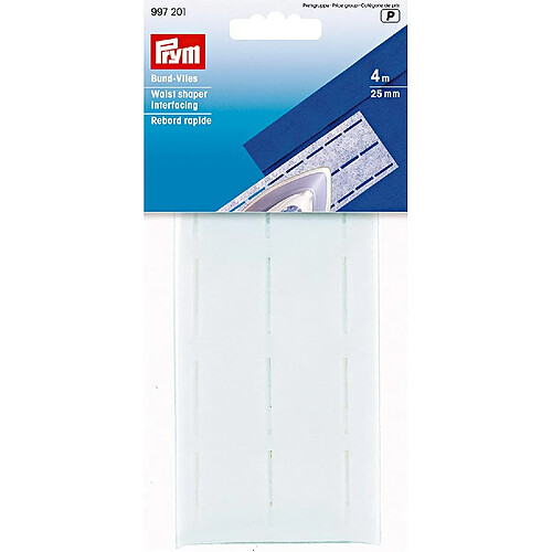 Prym Tour de Taille Shaper Entoilage, Polyester, Blanc, 3.7 x 9.3 x 0.4 cm