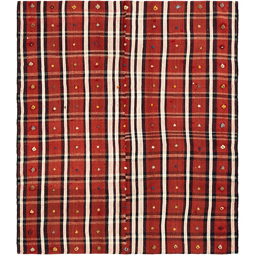 Vidal Tapis de laine 158x138 rouge Jajim