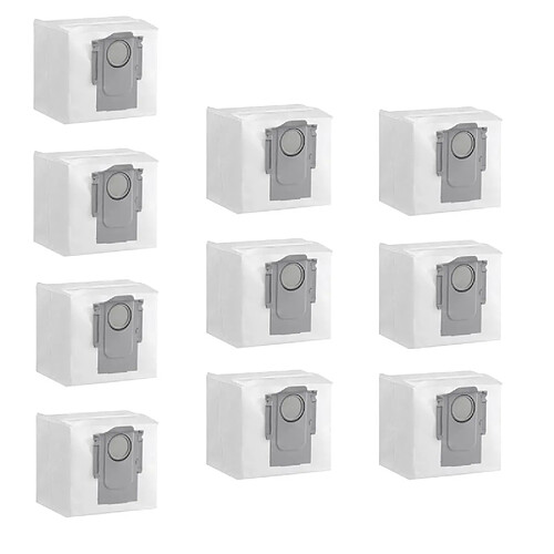 INF Sacs d'aspirateur 10 pièces pour Xiaomi Roborock S8 / S8 Pro S8+