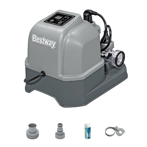 Chlorinateur Salin Bestway Flowclear Hydrogenic pour Piscines jusqu'à 26.498 L avec Minuteur et Mode Autonettoyant