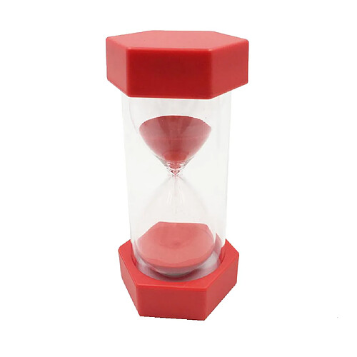 sablier sable sablier horloge minuteur kichen exercice minutage 15min rouge