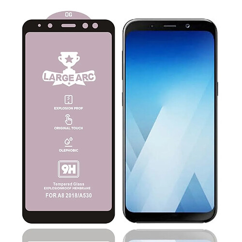 Wewoo Film de verre trempé Pour Galaxy A5 2018 9H HD grand arc haute alumine plein écran