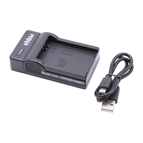 vhbw chargeur Micro USB avec câble pour appareil photo, caméra batterie Samsung BP-1310, BP1310, ED-BP1310.