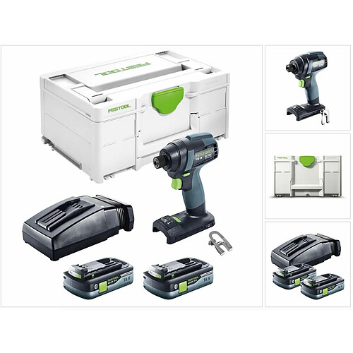 Festool Visseuse à chocs sansfil TID 18 HPC 18 V 2 batteries 4 Ah chargeur Systainer Sys3