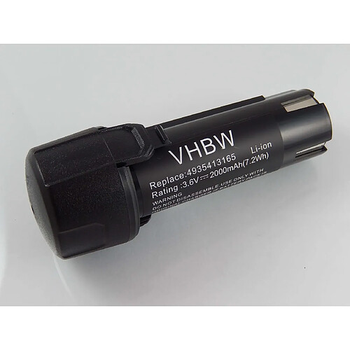 vhbw Li-Ion Batterie 2000mAh (3.6V) pour outils AEG SE 3.6, SE3.6, SL 3.6, SL3.6 comme 4935413165, 4932352969.