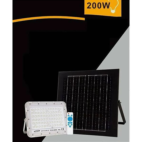 Tradex SOLAIRE SPOT 200 W LUMIÈRE FROIDE 6500K IP65 TÉLÉCOMMANDE S12A-200W