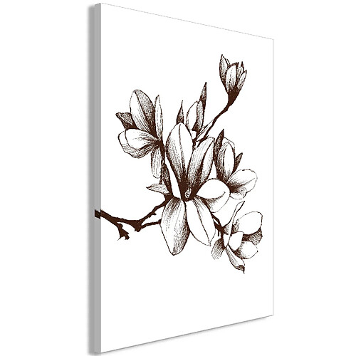 Decoshop26 Tableau toile de décoration murale impression premium en 1 partie sur châssis en bois motif Magnolias Renaissance 80x120 cm 11_0016464