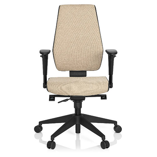 Chaise de bureau / Chaise pivotante PRO-TEC 500 tissu gris foncé/beige hjh OFFICE