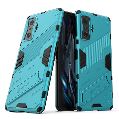 Coque en TPU anti-chocs avec béquille, bleu clair pour votre Xiaomi Redmi K50 Gaming