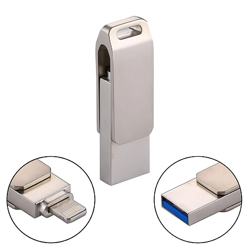 Wewoo Clé USB pour iPhone et iPad iPod la plupart des smartphones Android PC 2 en 1 USB 2.0 Lightning 8 broches Flash Drive 32 Go,