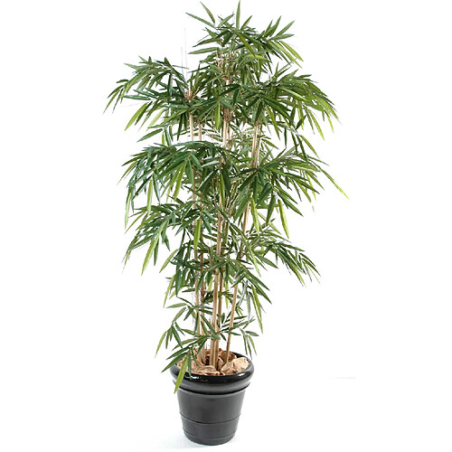 Pegane Plante artificielle haute gamme Spécial extérieur / Bambou artificiel coloris vert - Dim : 180 x 90 cm