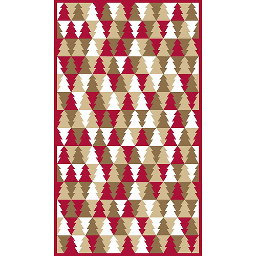 Alter Tapis de salle de bain, 100% Made in Italy, Tapis antitache avec impression numérique, Tapis antidérapant et lavable, Modèle de Noël - Tahiti, cm 90x52