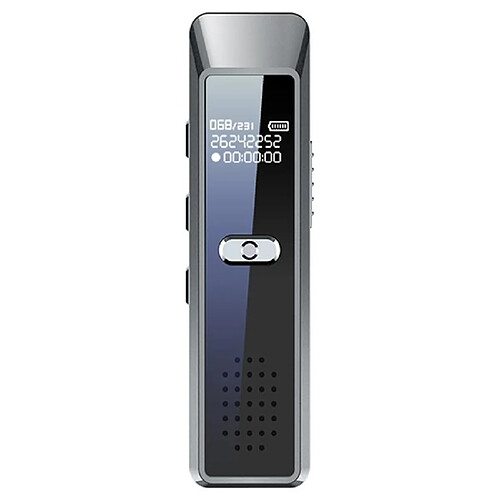 Dictaphone Portable Écran OLED Mémoire 4GB Enregistrement 30H Batterie 160mAh Metal Gray YONIS