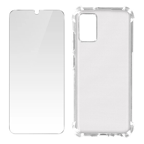 Avizar Pack Protection Samsung Galaxy A02s Coque Souple et Verre Trempé Transparent