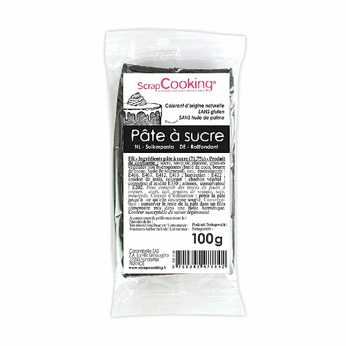 Scrapcooking Pâte à sucre noire 100 g