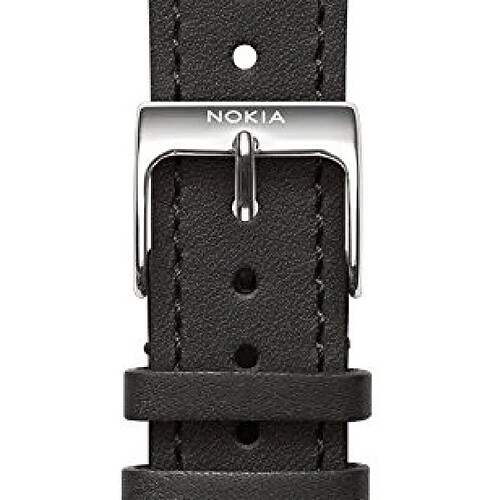 Diverse Nokia 4381649 Watch strap Cuir, Acier inoxydable Noir bracelet de montre