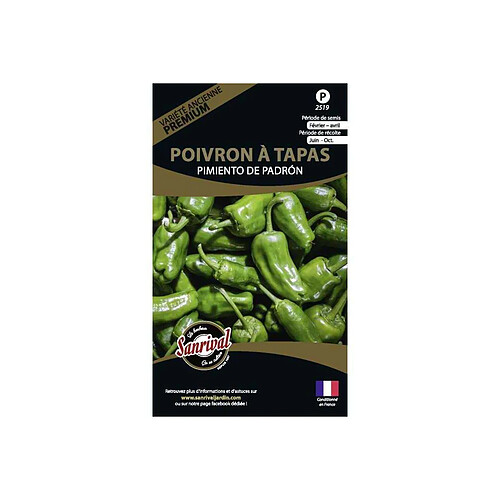 Sanrival Graines potagères premium poivron Padron spécial tapas