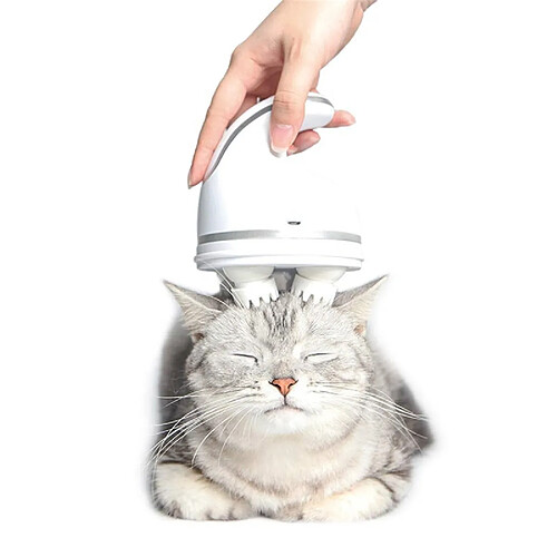 Universal Jouets électriques pour chats Masseur de têtes pour animaux de compagnie Brosse de massage à main pour chats Outil de cardage automatique Pétrissage des tissus profonds Relâchement de la pression