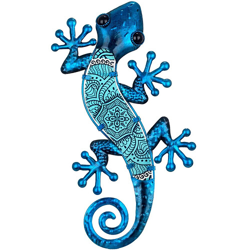 Origen Gecko décoratif en métal et verre Arabesque.