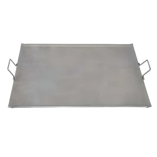 Visiodirect Planche à rotir barbecue 5 mm en Fer coloris Gris - 50 x 33 cm