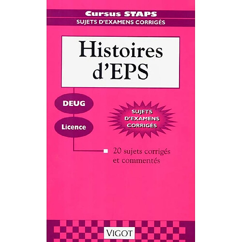 Histoires d'EPS : DEUG, licence : 20 sujets corrigés et commentés · Occasion