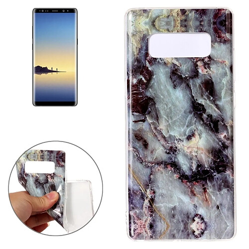 Wewoo Coque marron pour Samsung Galaxy Note 8 Marble Motif TPU antichoc Housse de protection arrière