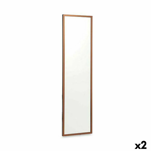 Gift Decor Miroir mural 30 x 120 cm Bronze Bois MDF (2 Unités)