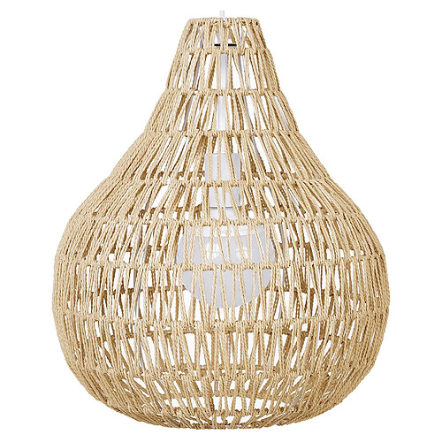 Beliani Lampe suspension MOLOPO Osier Beige sable