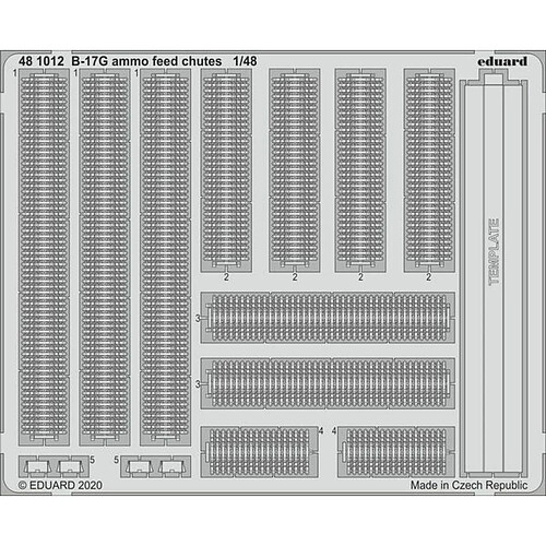 B-17G ammo feed chutes for HKM - 1:48e - Eduard Accessories