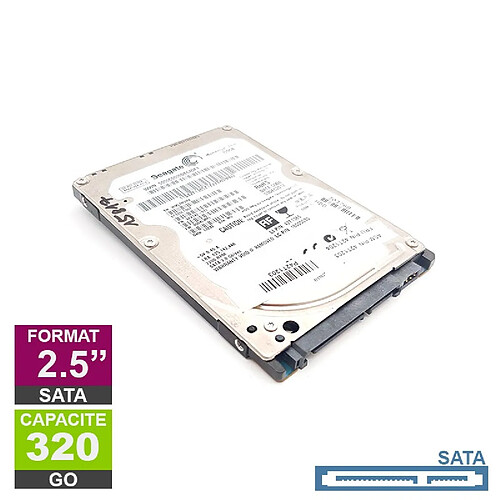 Seagate Technology Disque Dur 320Go SATA 2.5 Seagate ST320LT007 7200rpm 16Mo · Reconditionné