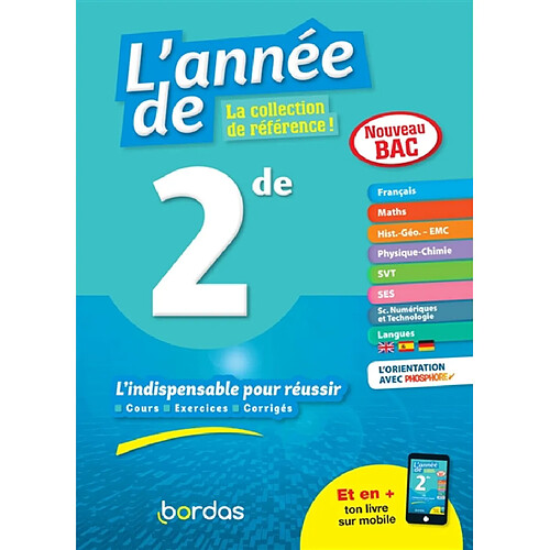 L'année de 2de : l'indispensable pour réussir : nouveau bac · Occasion