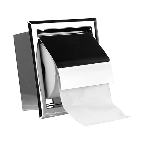 Universal Porte-papier toilette Carton mural en acier inoxydable Caché chromé poli | Porte-papier (argent)