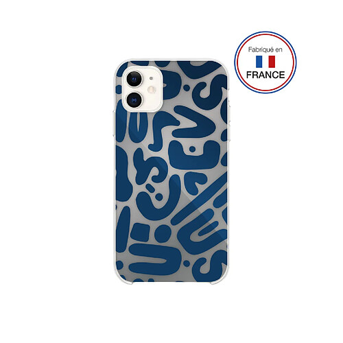 Coque Résine iPhone XR / 11 Motifs bleus - Fabriquée en France Bigben