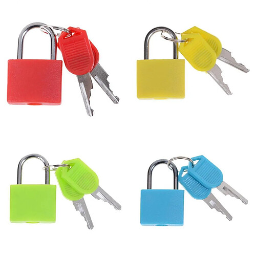 4pcs Mini Valise Cadenas En Acier Cadenas De Voyage Quotidien Avec 2 Clés