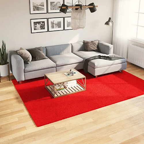 vidaXL Tapis OVIEDO à poils courts rouge 200x280 cm