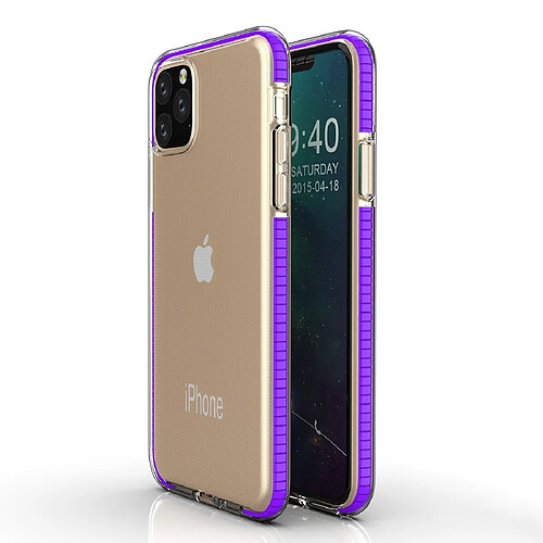 Wewoo Coque Souple Pour iPhone 11 Pro TPU Housse de protection antichute bicolore Violet