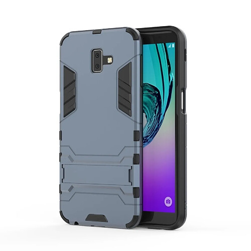 Wewoo Coque TP + antichoc pour Galaxy J6 +, avec support (Bleu marine)