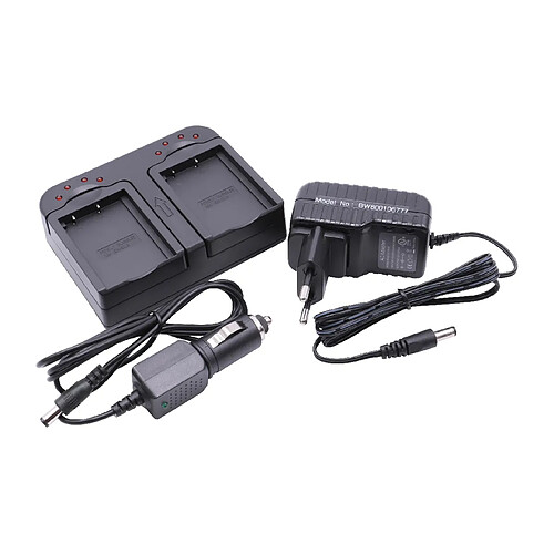 vhbw chargeur rapide duel 2 parties chargeur automobile inclus compatible avec Olympus Pen E-PL7 pour Nikon D40 SLR, D40x DSLR, D60 DSLR, D3000, D5000