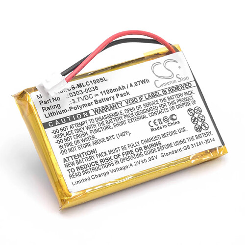 vhbw Li-Polymère batterie 1100mAh (3.7V) pour appareil de mesure comme Minelab 0303-0036