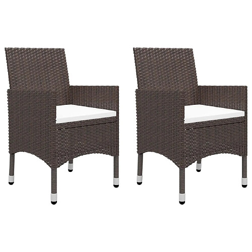 Maison Chic Ensemble de salle à manger de jardin 5 pcs,Table et chaises d'extérieur Marron -GKD158447