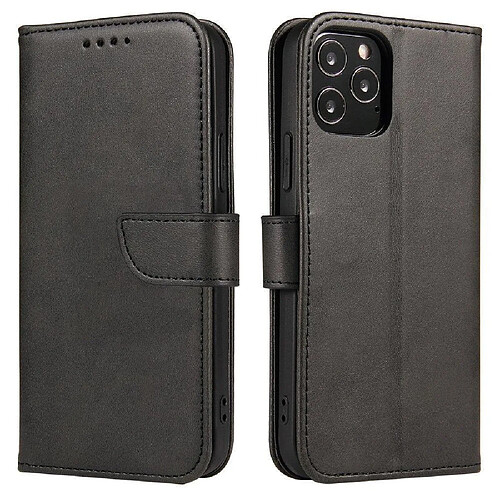 Ozzzo magnet coque housse elegante avec rabatterie et fonction de support oneplus ace noir