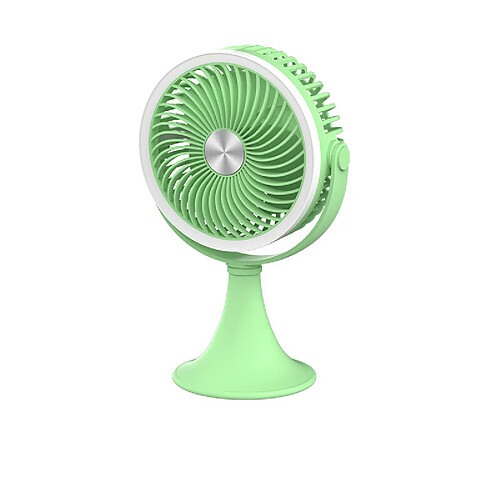 (Vert) Éclairage de Bureau Petit Ventilateur Ventilateur de Bureau Extérieur Intérieur Chargement Usb Portable