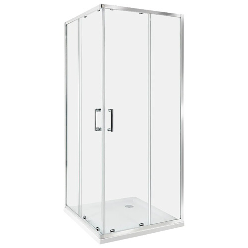 Beliani Cabine de douche TELA 80 x 80 x 185 cm Argenté