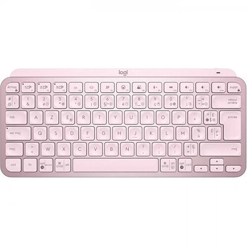 Clavier sans fil Logitech - MX Keys Mini - ROSE - Compact, Bluetooth, rétroéclairé pour MAC, iOS, Windows, Linux, Android