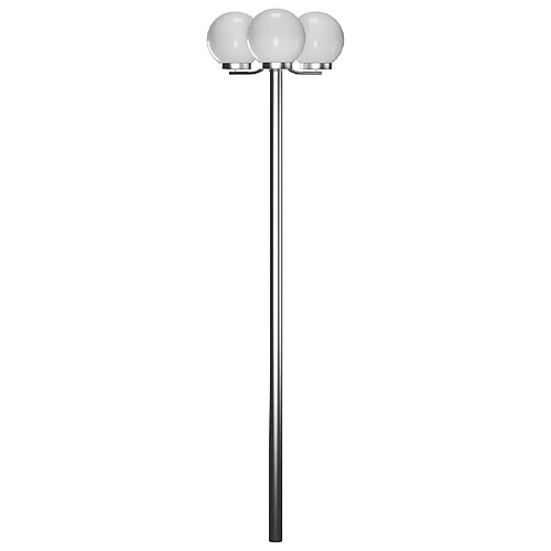 vidaXL Lampadaire de jardin 3 lampes 220 cm